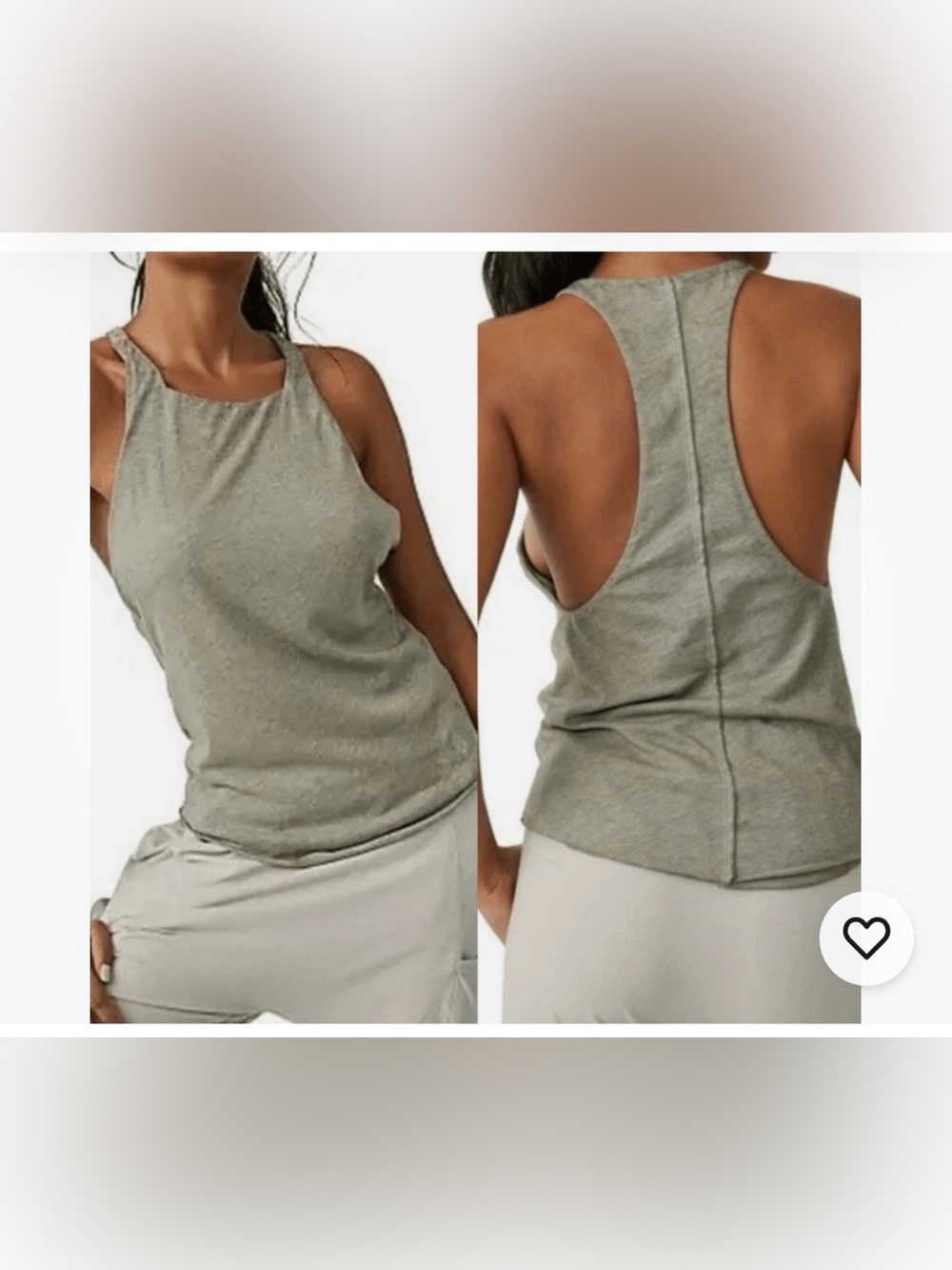 Free People Movement Exhale Racerback Tank – Size S | Sage color NWOT